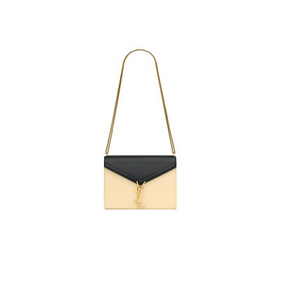 YSL CASSANDRA MEDIUM CHAIN BAG IN BOX SAINT LAURENT LEATHER 53275016C7W1089 (22*16.5*5.5cm)